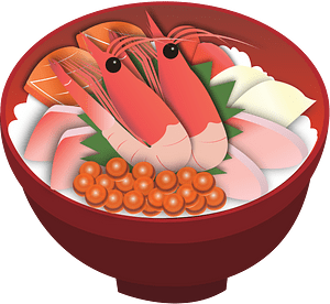 Assorted Seafood Rice Bowl Food