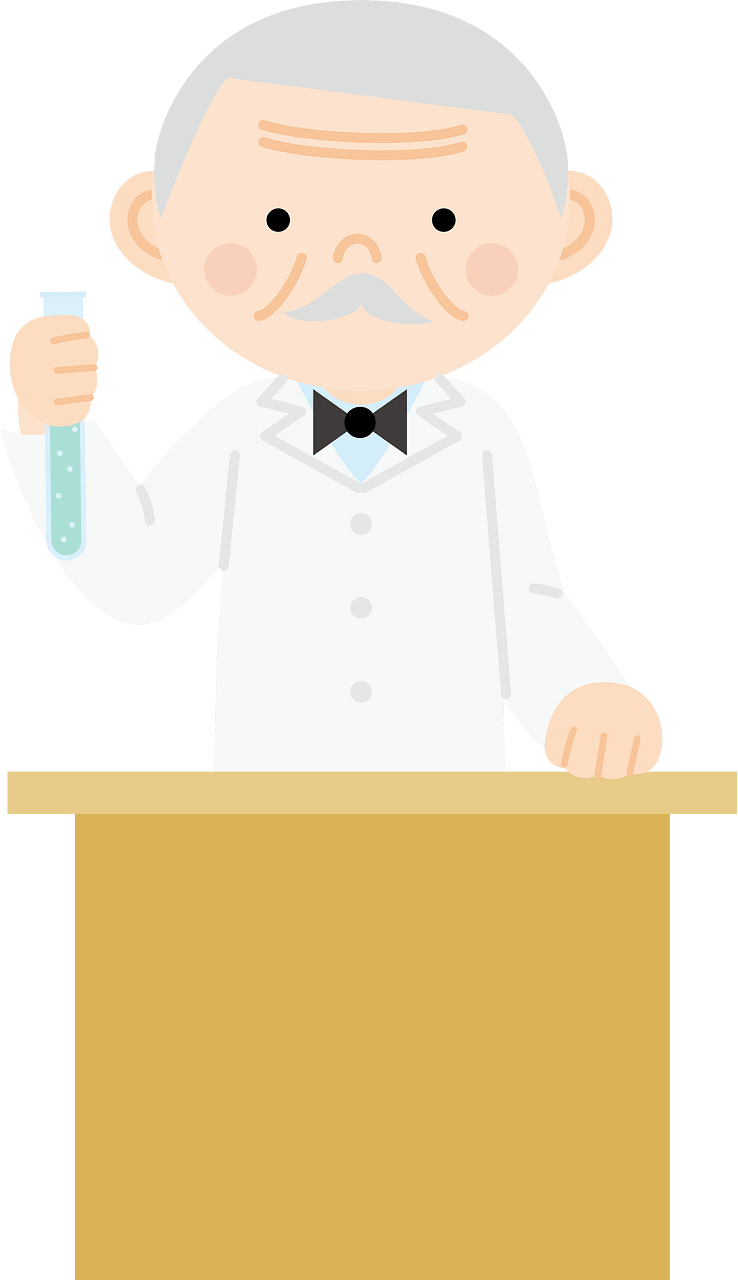 Professor with a Test Tube