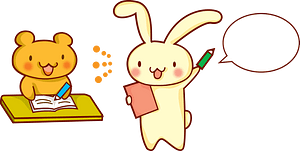 Rabbit Teacher with Bear Student in the Class