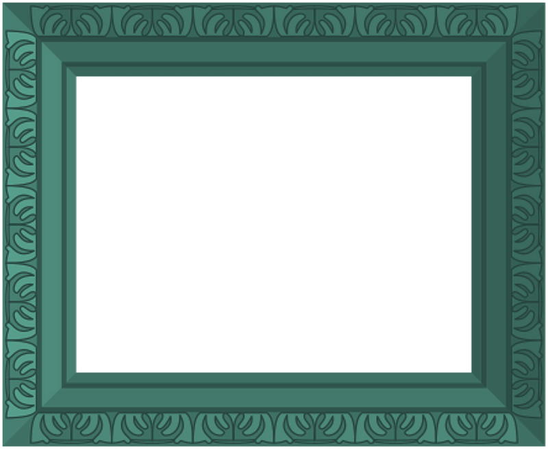 Green ornamental frame