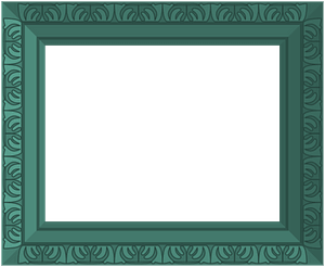Green ornamental frame