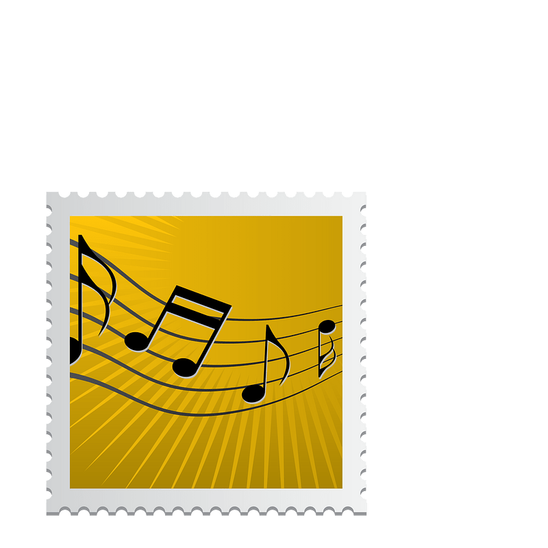 Stamp with Musical Note