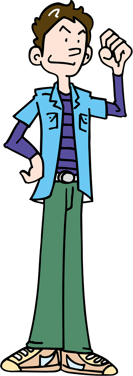 Young Man Pumps His Fist
