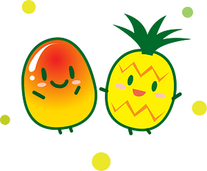 Mango and Pineapple Characters