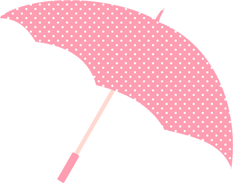Pink polka dot umbrella