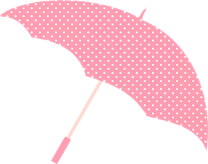 Pink polka dot umbrella