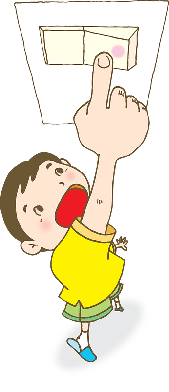 Boy Tries to Reach to the Light Switch