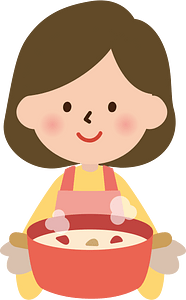Woman Stews Cream Soup