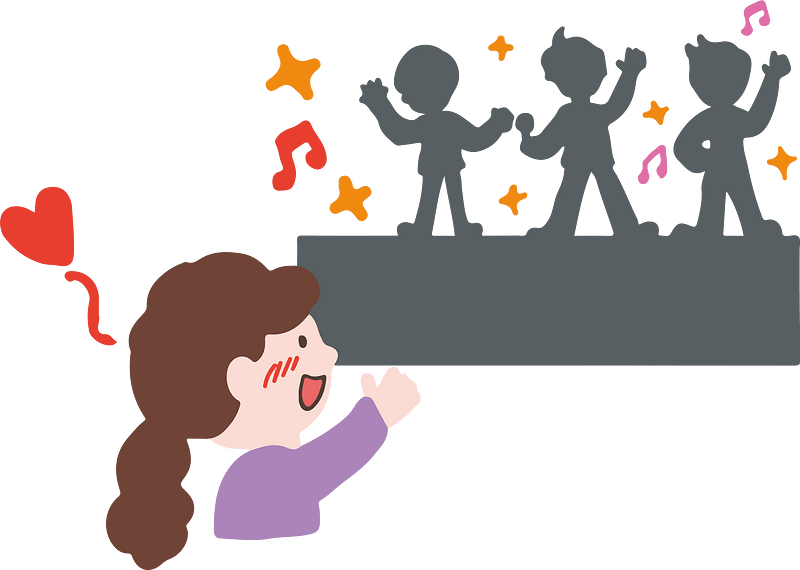 Fan Woman in a Live Concert