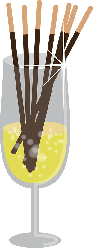 Champagne with Pocky Snack