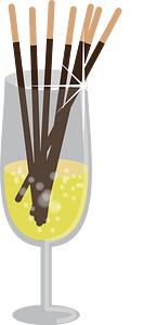 Champagne with Pocky Snack