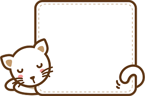 White Cat with a Message Card