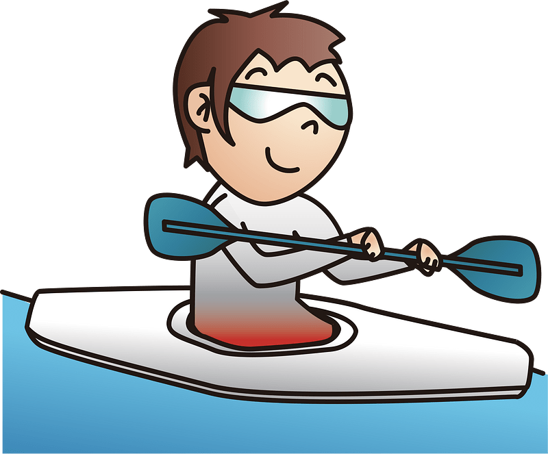 Man is Going Canoeing