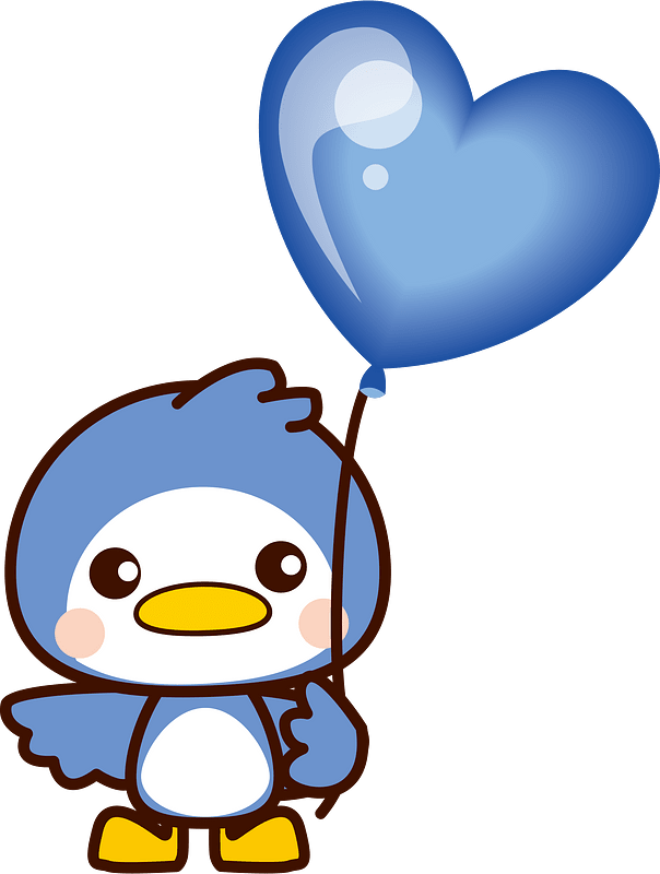 Penguin with a Blue Balloon