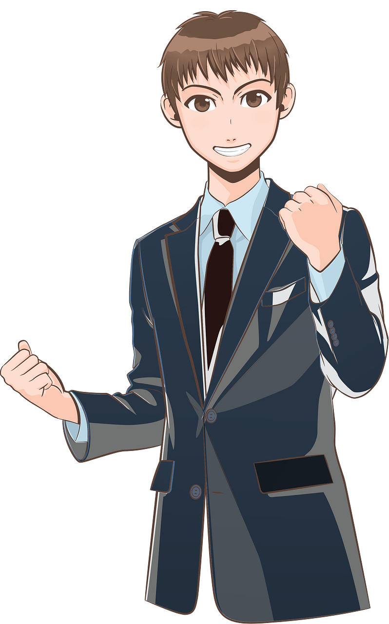Business Man Pumps His Fist
