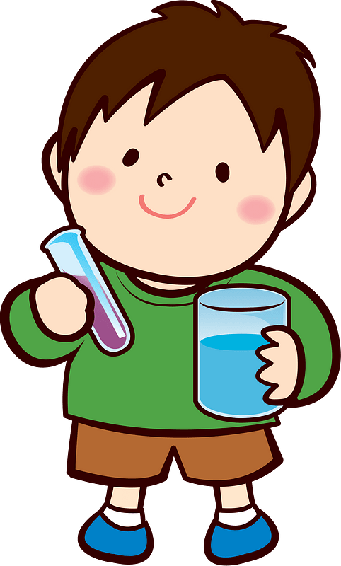 Little Boy is Doing Science