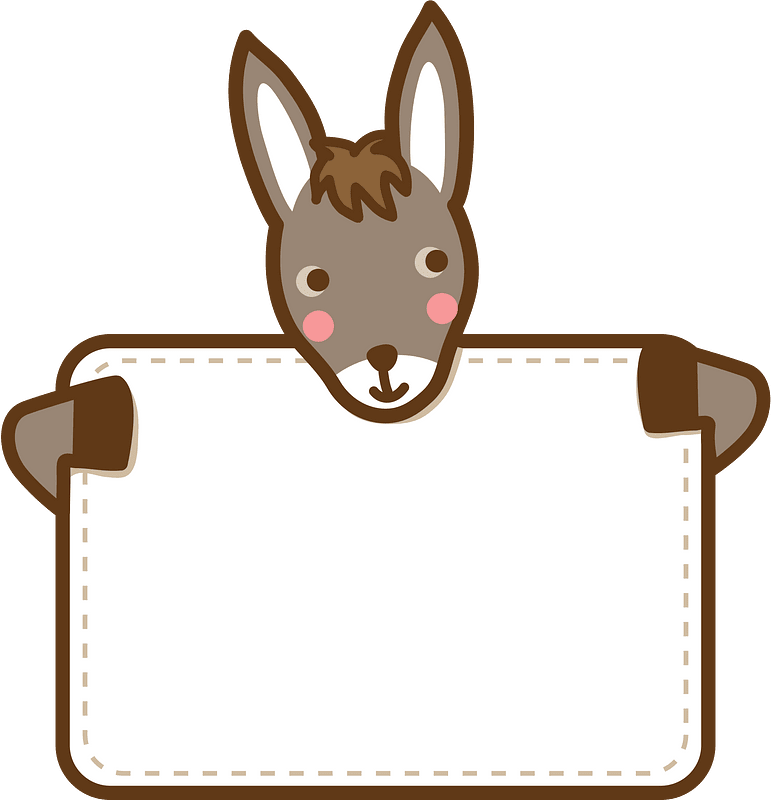 Donkey with a Message Card