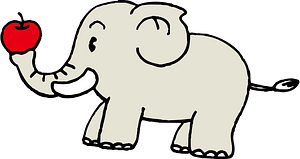 Elephant with Apple