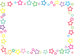Frame with Colorful Stars