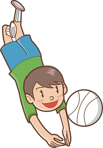 Kid Plays Volleyball