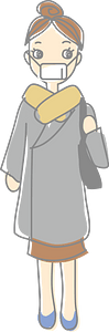 Woman is Wearing a Surgical Mask