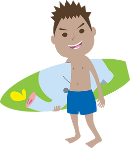 Surfer with a Surfboard