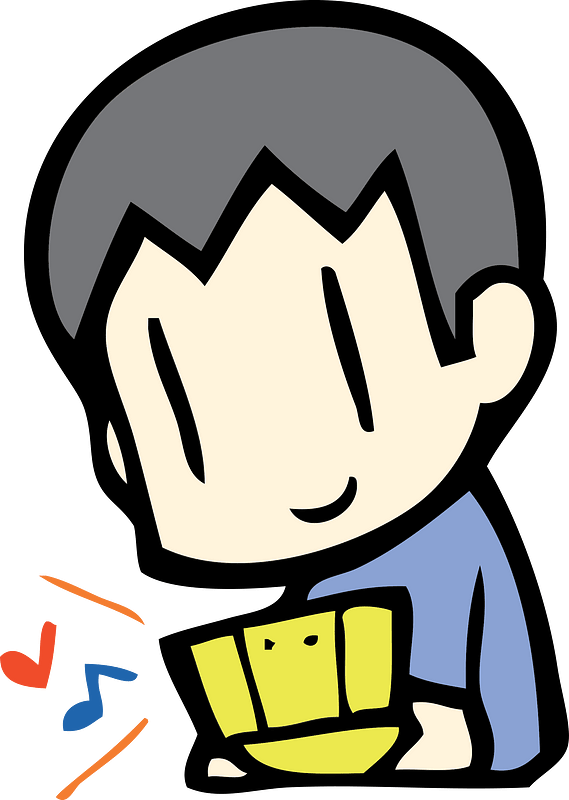 Young Boy with Handheld Console
