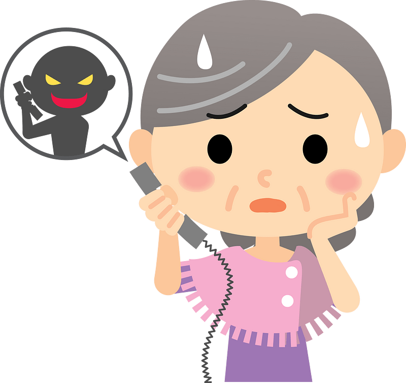 Senior Woman is Getting a Phone Call from Fraudster