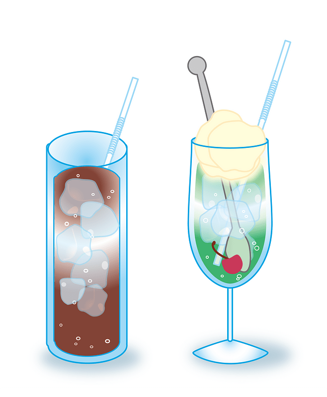 Cola Ice and Cream Soda Drinks