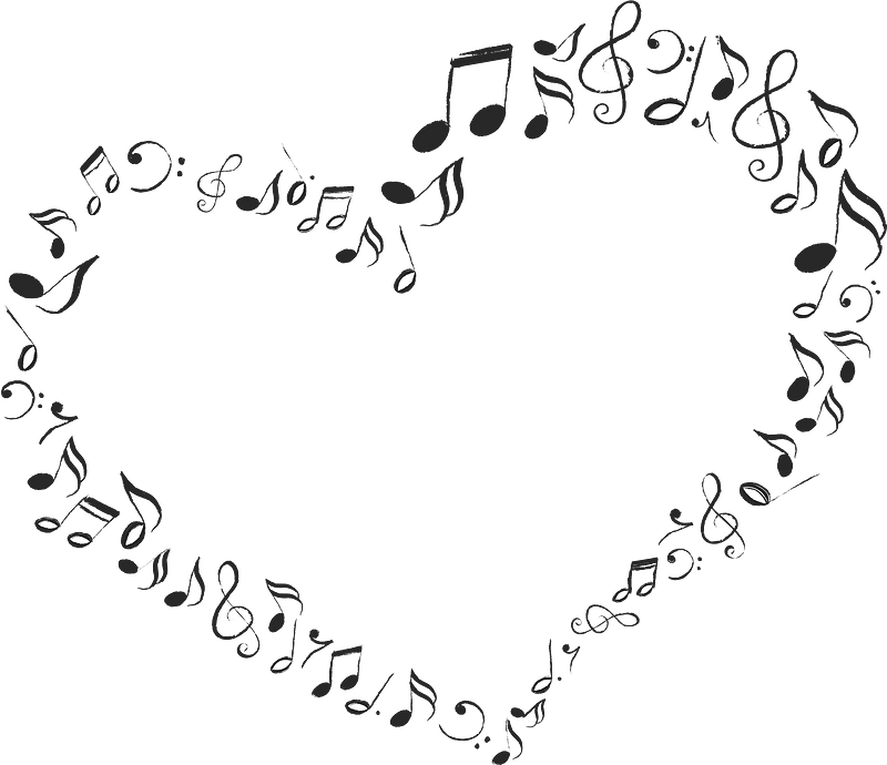 Heart Made of Musical Notes 