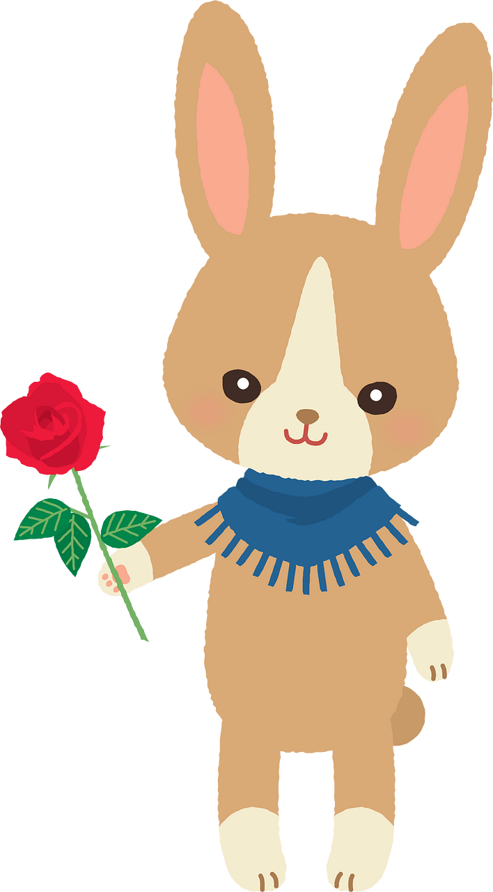 Rabbit with Rose