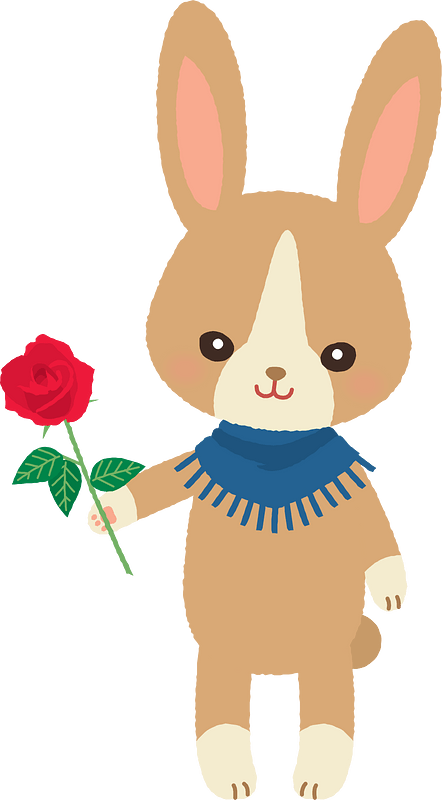 Rabbit with Rose