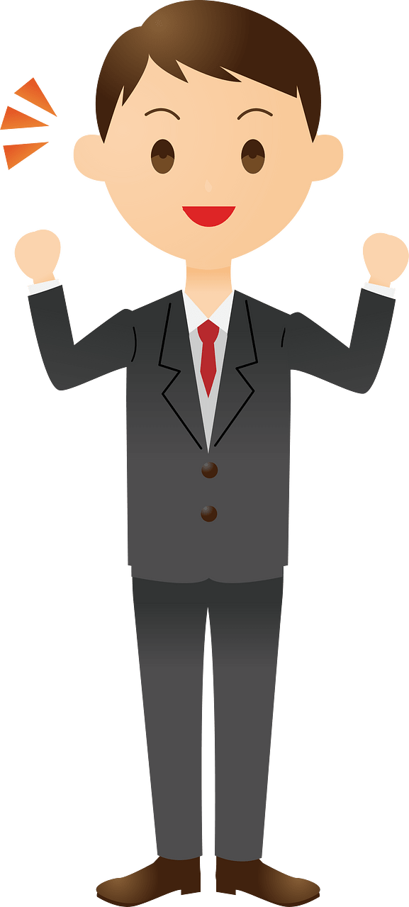 Business Man Motivates Co-workers