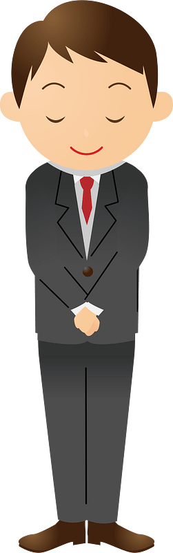 Business Man is Bowing