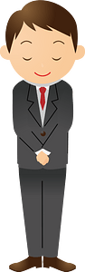 Business Man is Bowing