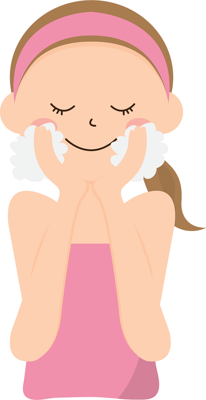 Woman Washes Her Face