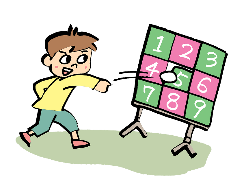 Young Boy Throws a Ball