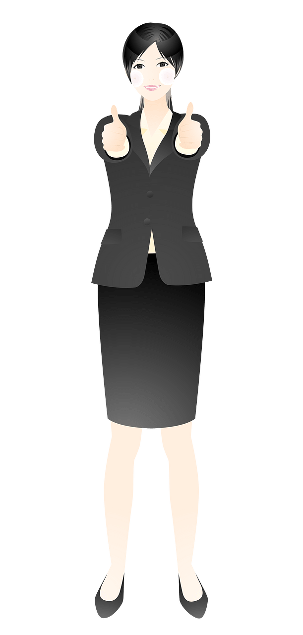 Business Woman Showing Thumbs Up