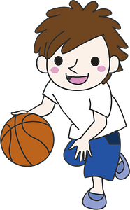 Boy Plays Basketball