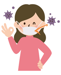 Woman Wearing Antivirus Surgical Mask