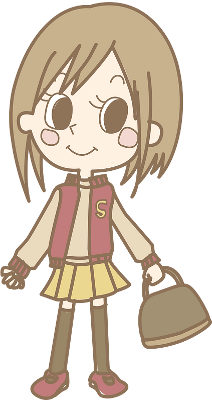 Cute Young School Girl