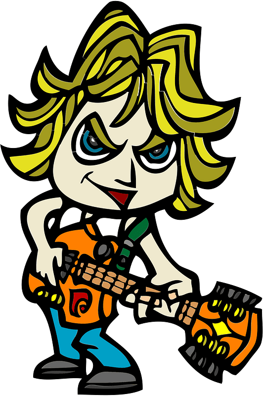 Guitarist with His Guitar