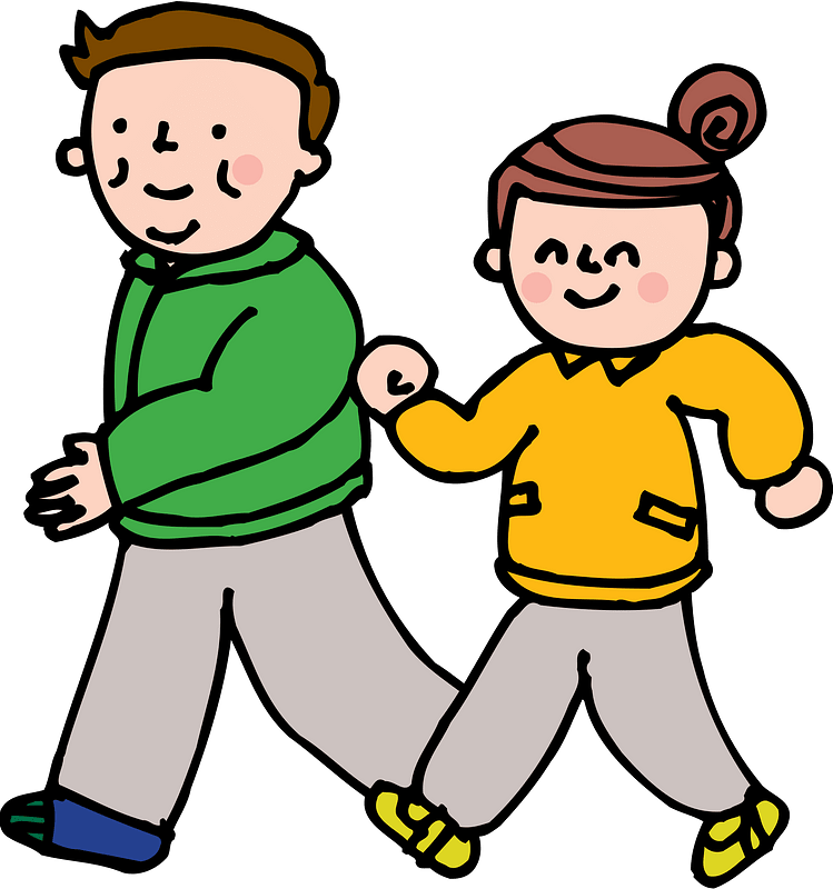 Walking Couple on a Diet