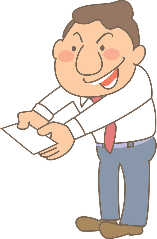 Businee Man is Giving a Card