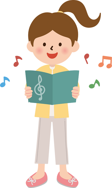 Girl Sings in a Choir