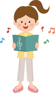 Girl Sings in a Choir