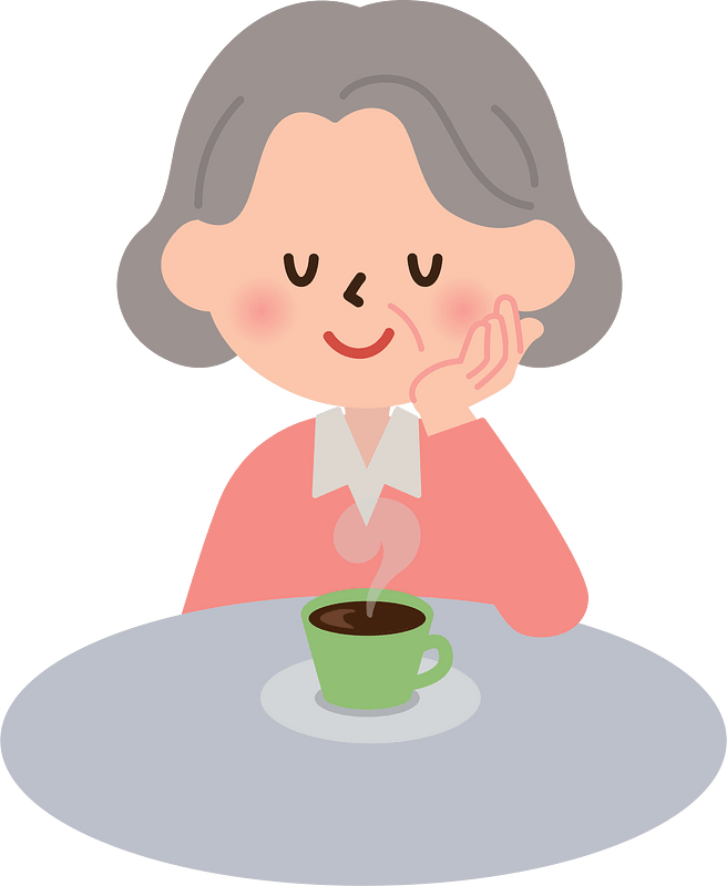 Senior Woman is Having Coffee