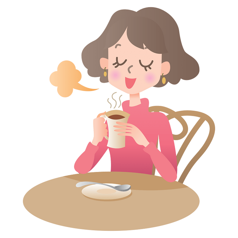 Woman Having Coffee in a Cafe