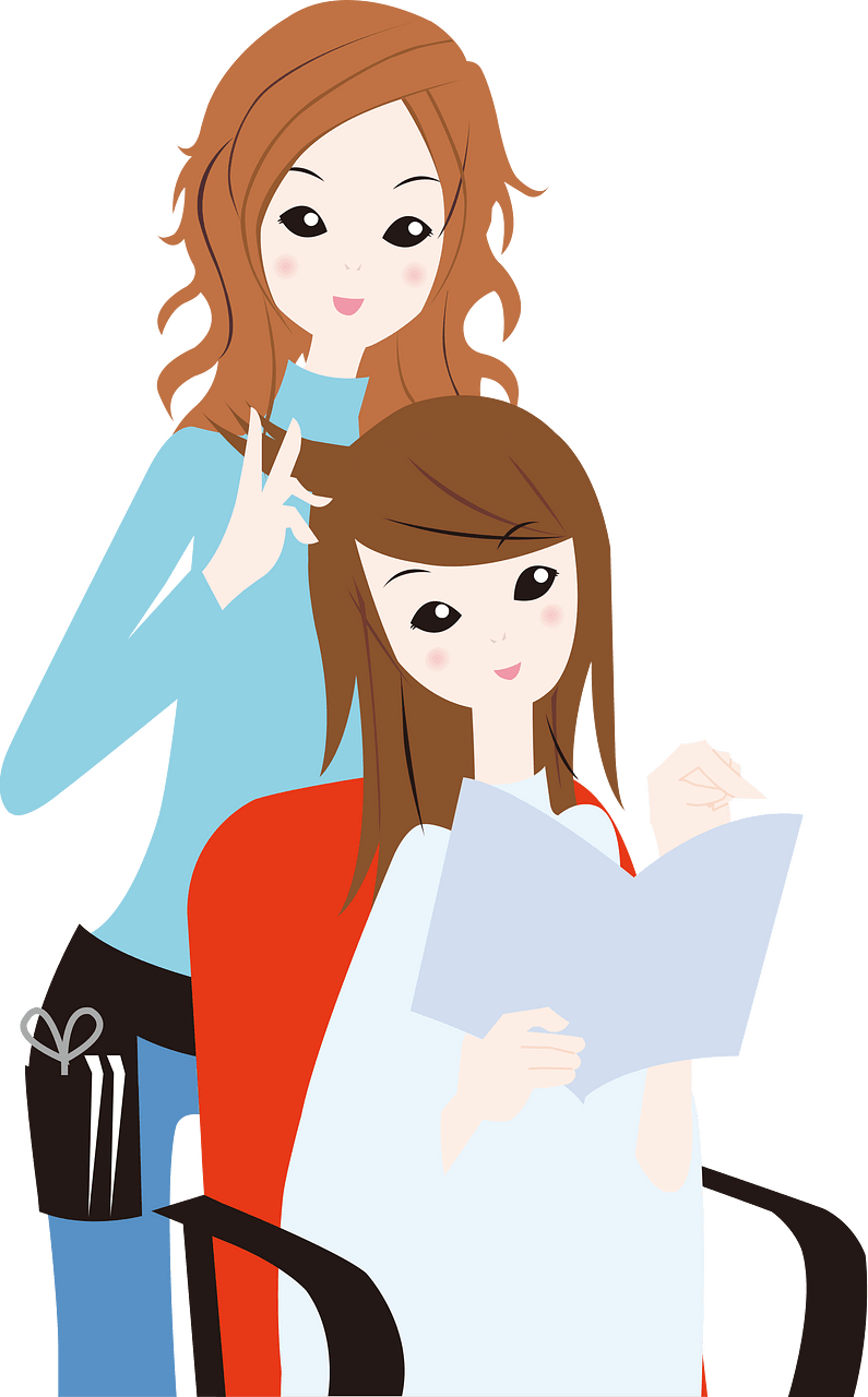 Hairdresser and a Women