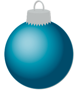 Blue Christmas ball